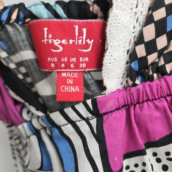 Tigerlily Maxi Dress‎ Patchwork Multicolor Sketchbook Print - Picture 3 of 11